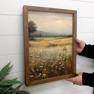 Wildflower Solace - Wildflower Canvas Art - Wood Framed Art