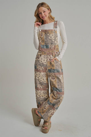 MIXED PRINT BOHO PATCHWORK OVERALL JUMPSUIT_JLB80013-10