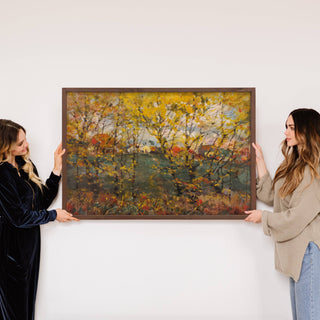 Fall Oaks - Framed Nature Art - Lake House Wall Décor