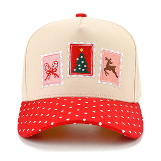 CC CHRISTMAS STAMP TRUCKER HAT, TCM 0308 1