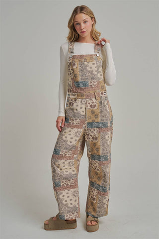 MIXED PRINT BOHO PATCHWORK OVERALL JUMPSUIT_JLB80013-10