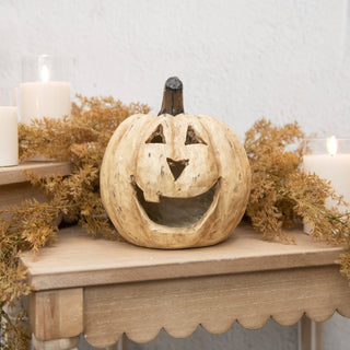 8" WHITE BIG MOUTH PUMPKIN