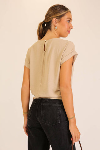 Tie-Front Airflow Top with Back Keyhole