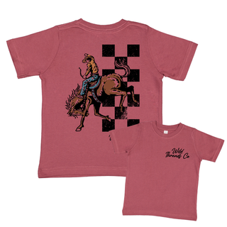 Checkered Rodeo Cowboy Tee