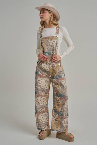 MIXED PRINT BOHO PATCHWORK OVERALL JUMPSUIT_JLB80013-10