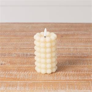LED Cream Bubble Candle (PC)