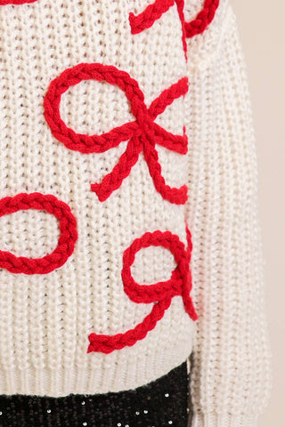 Coquette  Bow Christmas Sweater