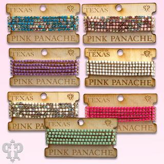 Prong set rhinestone bead bracelet
