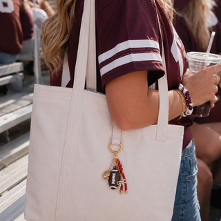Football Gameday Touchdown Vibes Bag Charm Key Chains