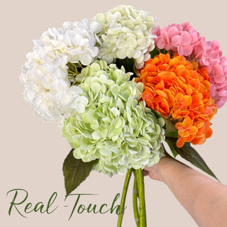22" Large Bloom Ultra Realistic Real Touch Hydrangea