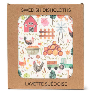 Farmyard Dishcloth-6.75x7.5"L