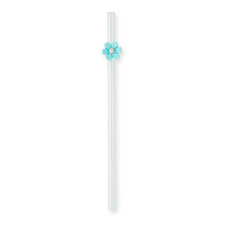 7pk Glass Straw Set - Asst Floral