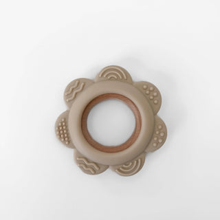 Garden Party Teether Collection - Silicone & Beechwood Flower