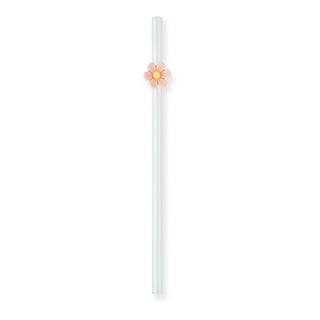 7pk Glass Straw Set - Asst Floral