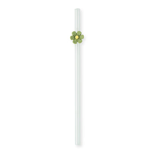 7pk Glass Straw Set - Asst Floral