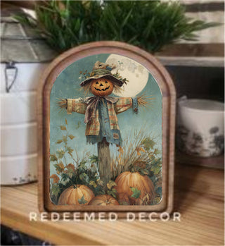 Arch Top Scarecrow Framed Art