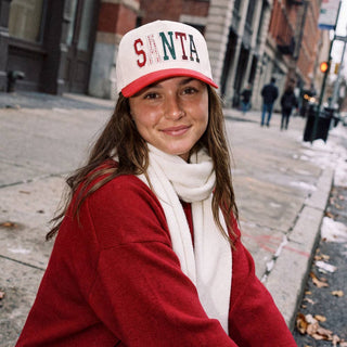 CC SANTA APPLIQUE TRUCKER HAT, TCM 0310