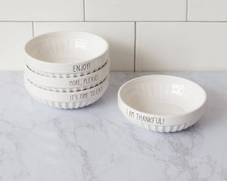 Bowls - Enjoy, More Please, Thankful, Time To Eat