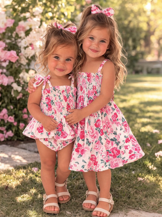 Muslin Smocked Tube Dress, Pink Splendor