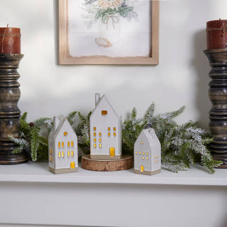 Lighted House Figurine Set
