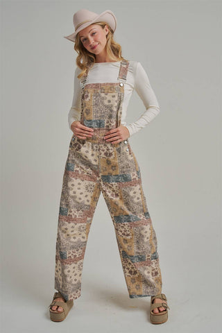 MIXED PRINT BOHO PATCHWORK OVERALL JUMPSUIT_JLB80013-10