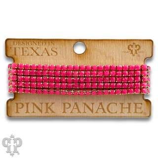 Prong set rhinestone bead bracelet