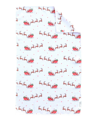 Midnight Sleigh Ride: Double-Sided Hand Towel