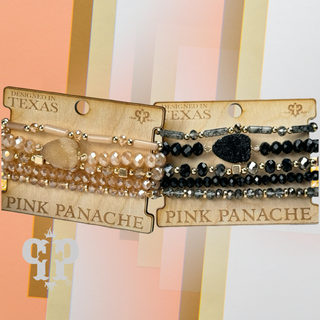 Five strand druzy bracelet set - LC