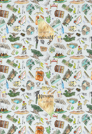 Nevada tea towel