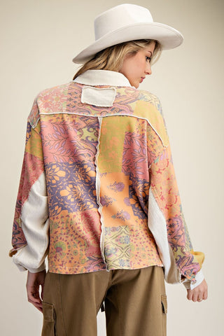 Easel Natural Mineral Print Shirt