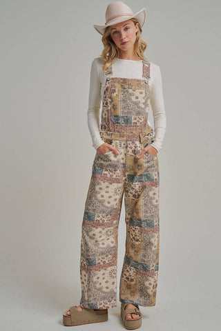 MIXED PRINT BOHO PATCHWORK OVERALL JUMPSUIT_JLB80013-10