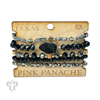 Five strand druzy bracelet set - LC