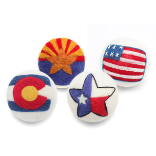 Flags: (USA, CO, TX, AZ) Eco Wool Dryer Balls