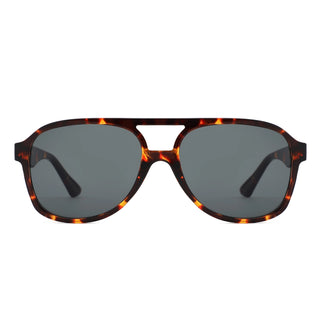 Retro Aviator Sunglasses - Tortoise Shell