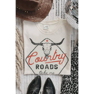 COUNTRY ROADS TAKE ME HOME MINERAL GRAPHIC TEE