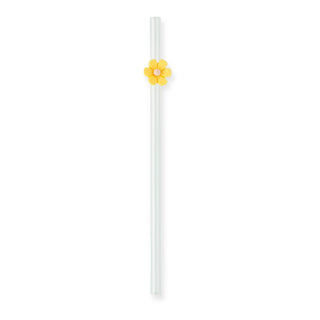 7pk Glass Straw Set - Asst Floral