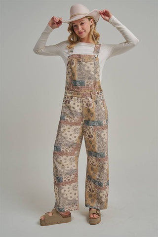MIXED PRINT BOHO PATCHWORK OVERALL JUMPSUIT_JLB80013-10