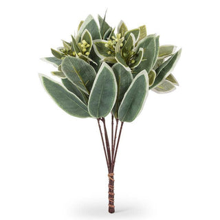 Variegated Leaf 6 Stem Spray-10"L
