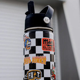 Speed Junkie Checkered Water Bottle