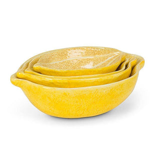 S/4 Lemon Nesting Bowls-4"to 6.5"L