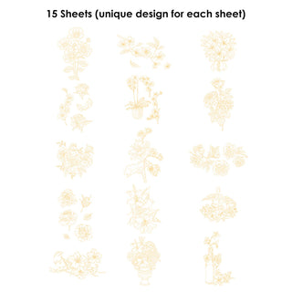 Grabie 15 Sheets 140LB Floral-Themed Watercolor Coloring Book