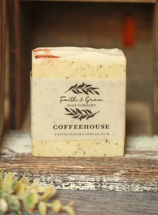 Coffeehouse Cold Process Exfoliating Bar Soap,  4 oz.
