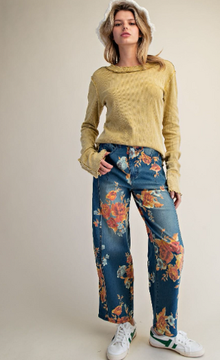 Easel Long Sleeve Texture Knit