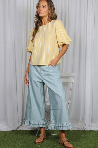 V-Back 2 Bow Accent Feminine Plaid Blouse Top VT82621C
