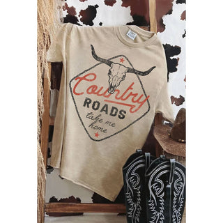 COUNTRY ROADS TAKE ME HOME MINERAL GRAPHIC TEE