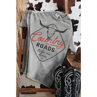 COUNTRY ROADS TAKE ME HOME MINERAL GRAPHIC TEE