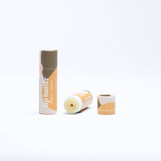 Lip butter • vanilla & cocoa • moisture rich & glossy enhanced with olive squalane