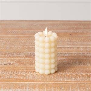 LED Cream Bubble Candle (PC)