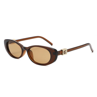 Oval Sunglasses - Brown
