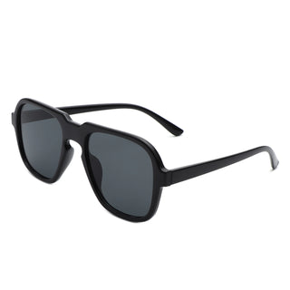 Retro Aviator Sunglasses - Classic Black